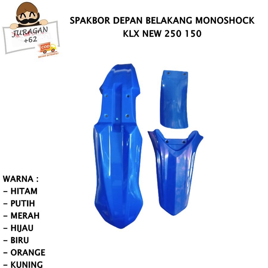 SPAKBOR SET KLX NEW 150 250 DTRACKER DEPAN BELAKANG COVER LUMPUR MONOSHOCK D TRACKER