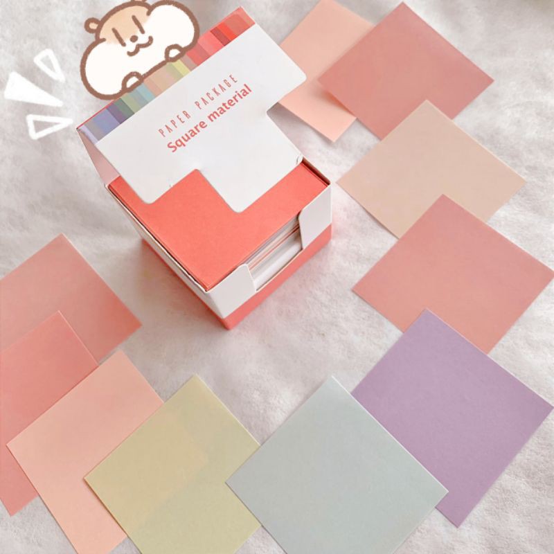 

[HARU] 150 Lembar Colorful Memo pads in A Box/Memo Notes Korea Cute/Kertas Catatan Kecil Warna Warni