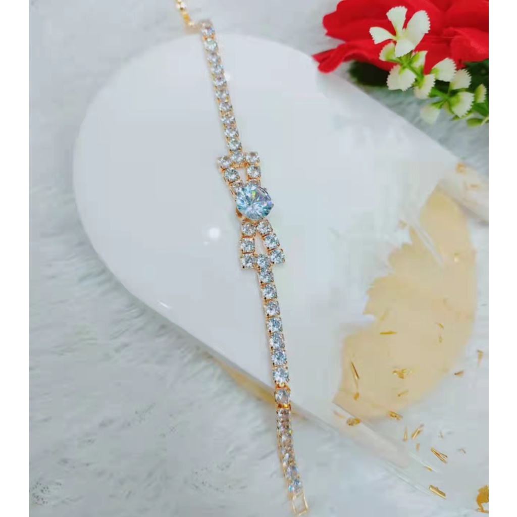 Gelang Xuping Mata Full Lapis Emas Perhiasan Fashion 1256