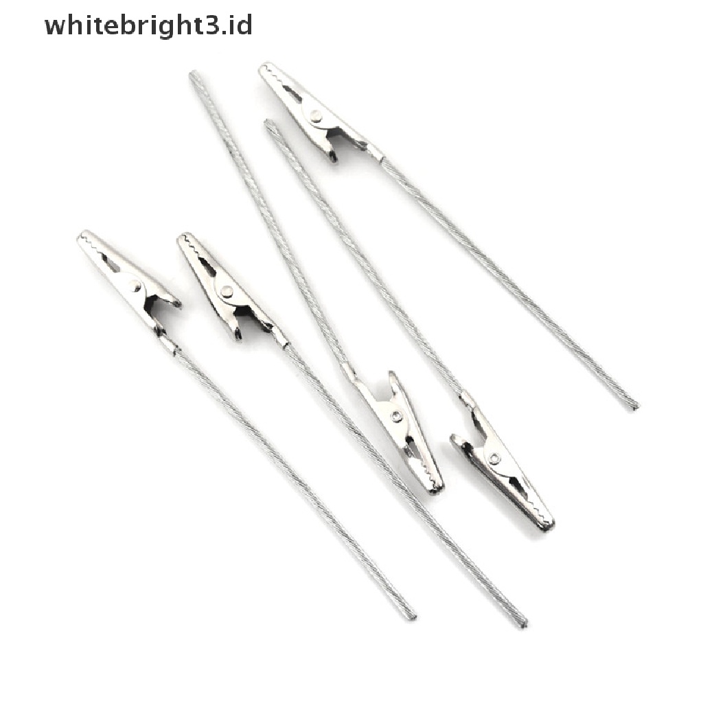 (whitebright3.id) 10pcs Klip Buaya Panjang 10cm Bahan Metal Untuk Tester Listrik