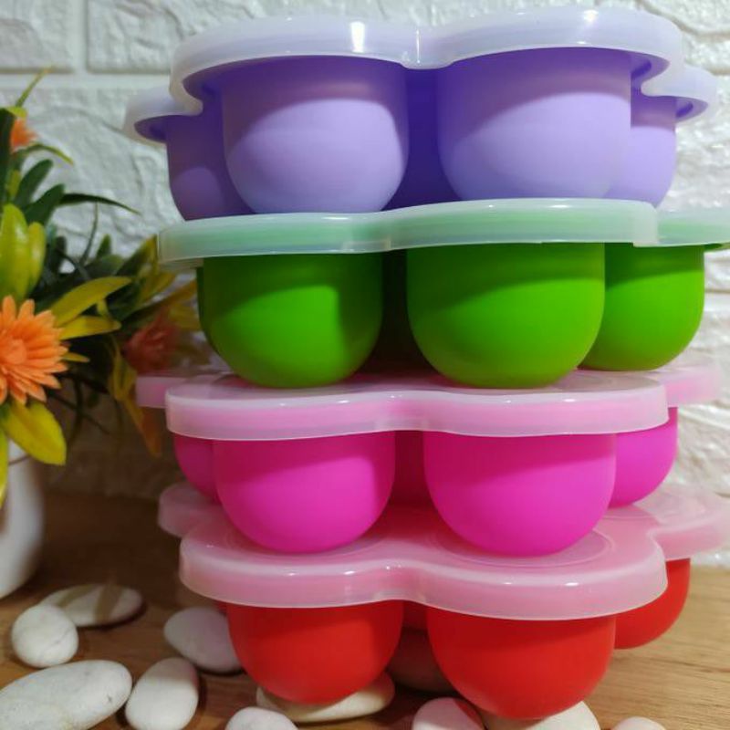 silicone Freezer Tray 7x30ml BPA Free, Wadah Penyimpan makanan bayi, cetakan MPASI bayi