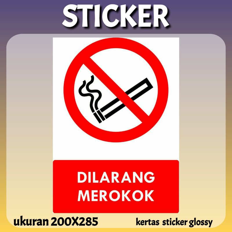 

STICKER DILARANG MEROKOK UKURAN A4 52K8