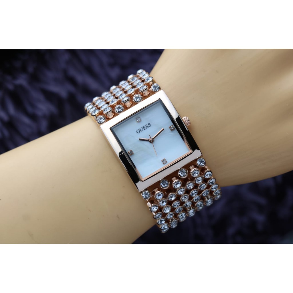 Jam Tangan Wanita Cewek Guess Premium Tali Rantai