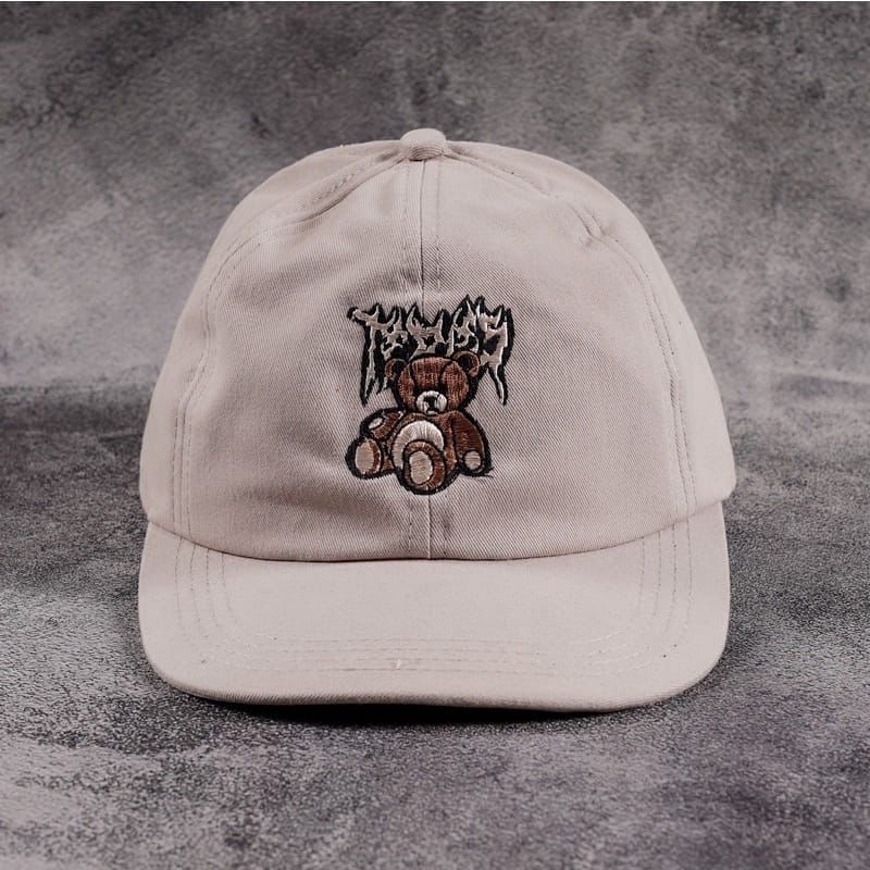 [COD] Topi Distro Korean style Topi Baseball Bordir Bear Topi Pria Wanita Termurah