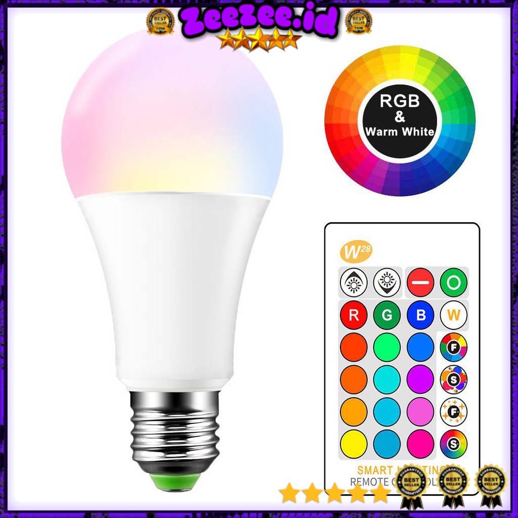 BONDA Lampu Bohlam RGB dengan Remote Control E27 10W - B5