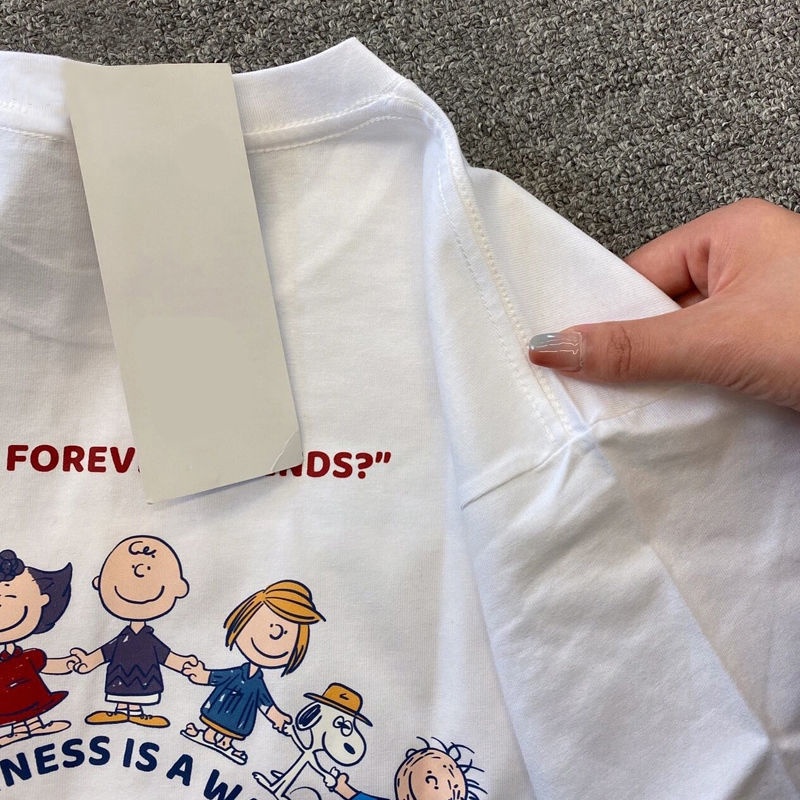 Import original kaos atasan wanita / Premium Bergaya Kerah Bulat T-shirt Tee / Oversize Baju Warna Putih Atasan Wanita（Realpict）