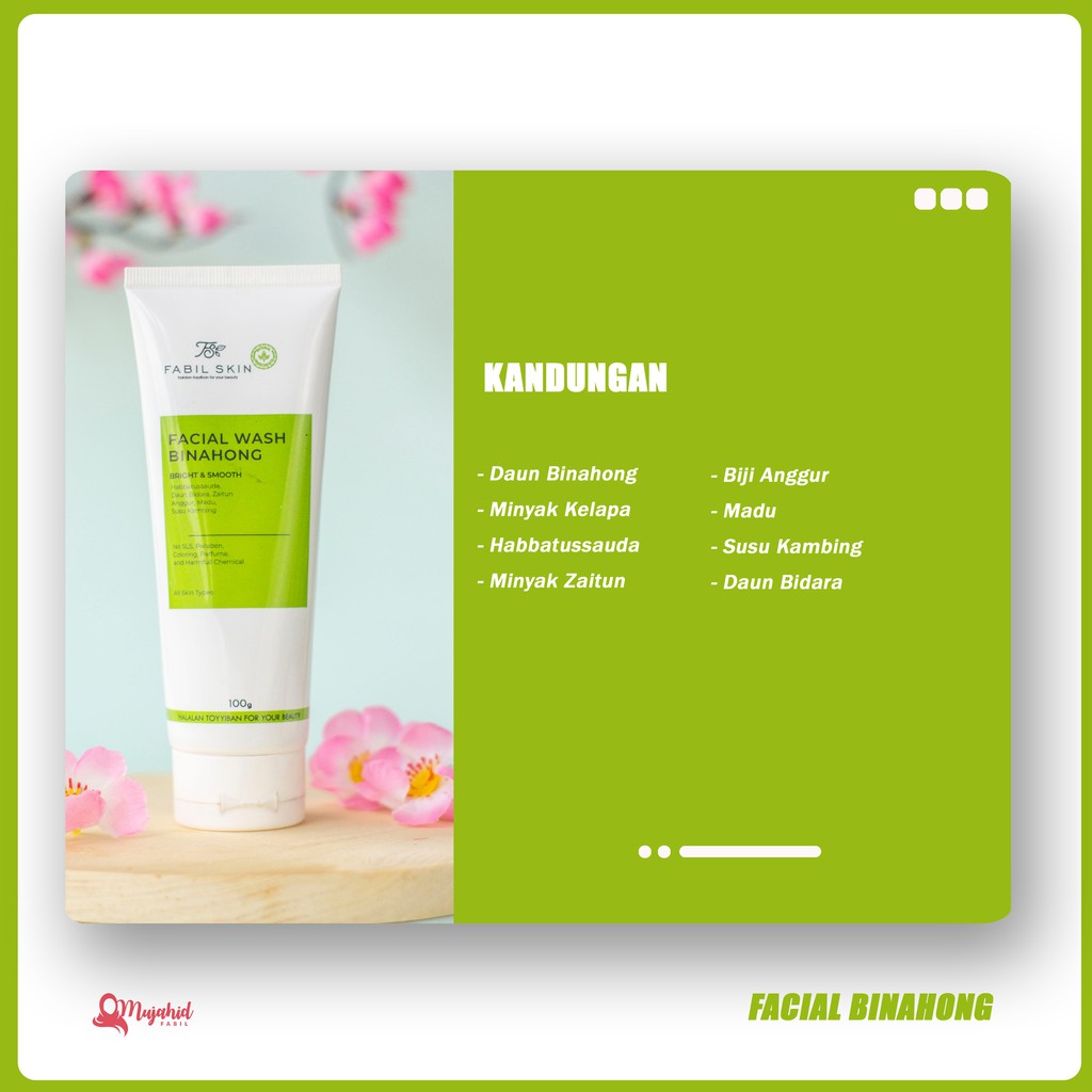 sabun muka binahong mengecilkan pori menyembuhkan jerawat komedo bopeng