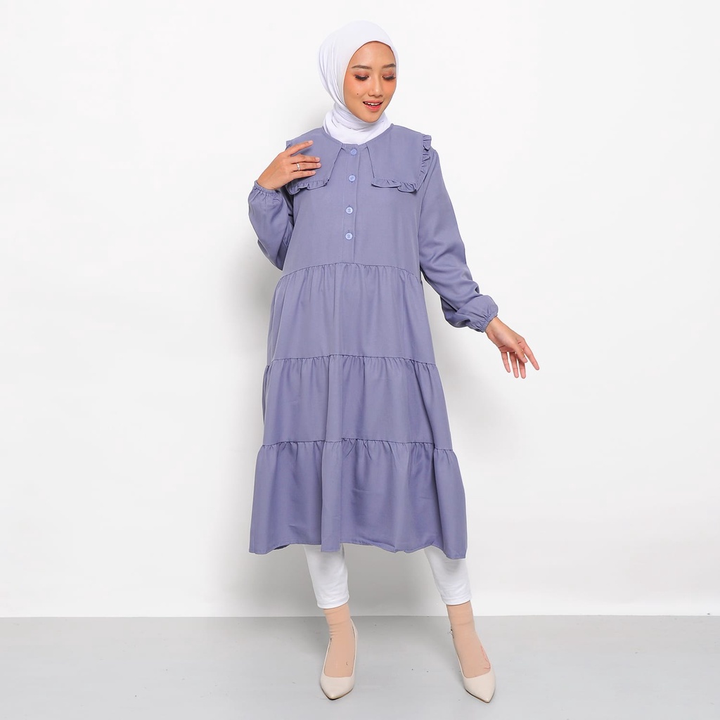 MIDI DRESS LONG TUNIK WANITA/MIDI DRESS SHAKILA PREMIUM/LONG TUNIK BUSUI