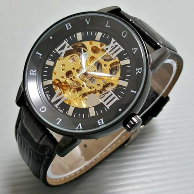 JAM TANGAN PRIA BVLGARI SKELOTON ROMAWI JAM TANGAN BVLGARI JAM TANGAN JAM PRIA JAM MURAH JAM COWOK