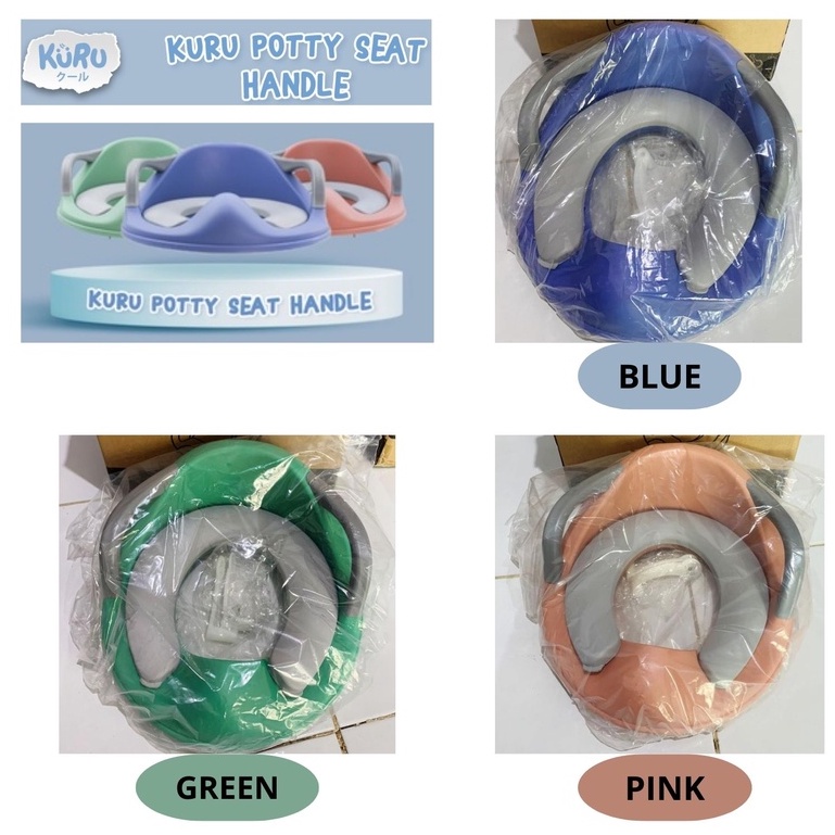 Kuru Baby 8857 Potty Seat with Handle - Alas Duduk Toilet Anak || KURU Potty 8921 Training Rabbit Series - Pispot Anak Motif Kelinci