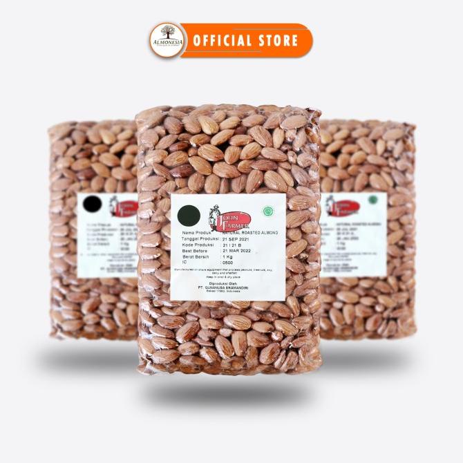 

Almond Panggang - John Farmer Natural Roasted Almond 1 Kg ---Terbaru---