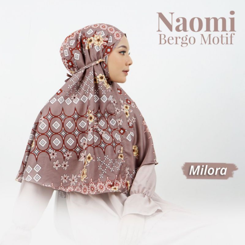 SUPPLIER HIJAB MURAH / TERMURAH / COD / BERGO MOTIF / BERGO INSTANT / BALQIS BERGO/ BERGO MAXMARA-Milora