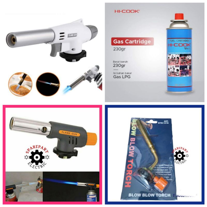 FLAME GUN / KEPALA GAS BLOW TORCH / ALAT BAKAR MULTI MODEL OTOMATIS DAN MANUAL