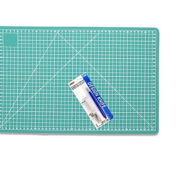 

[Paket Hemat] Cutting Mat A3 Double Sided + Pen Cutter Design Knife