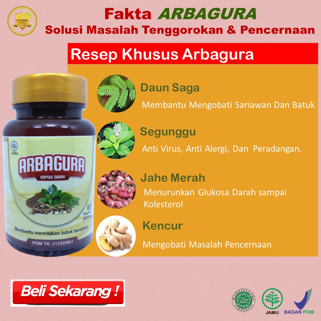 Kapsul Arbagura / Obat Batuk Berdahak / Obat Batuk Kering / Obat Batuk Anak / Obat Batuk Ibu Dan