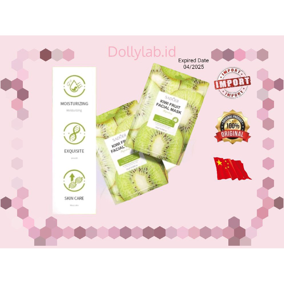 SADOER New Plant Mask Series Fruits Masker Wajah Menghaluskan Dan Melembabkan Kulit Wajah EM026