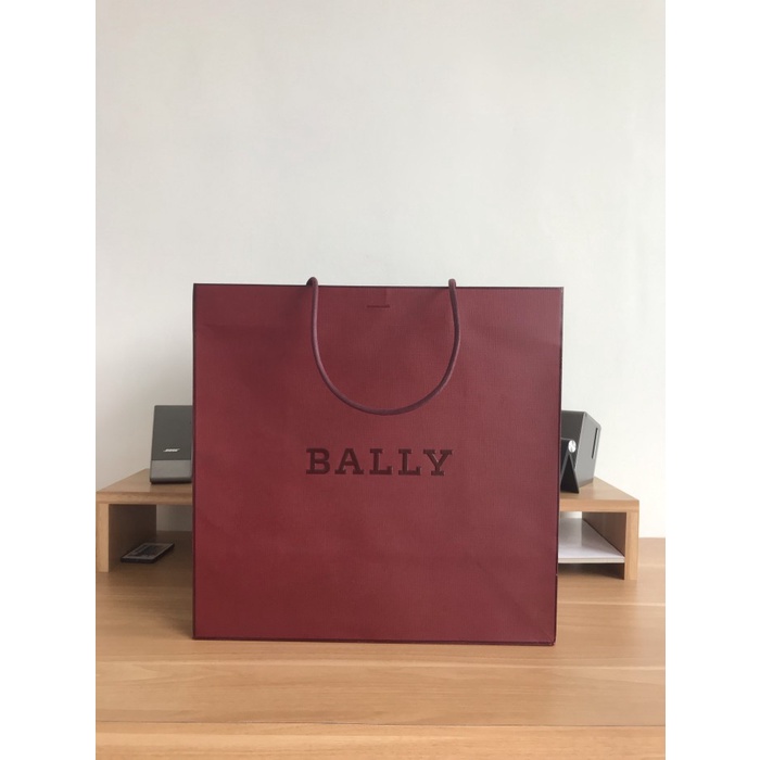 

✨ BISA COD ✨ PAPERBAG BALLY MAROON ORIGINAL AUTHENTIC (41x40x21)