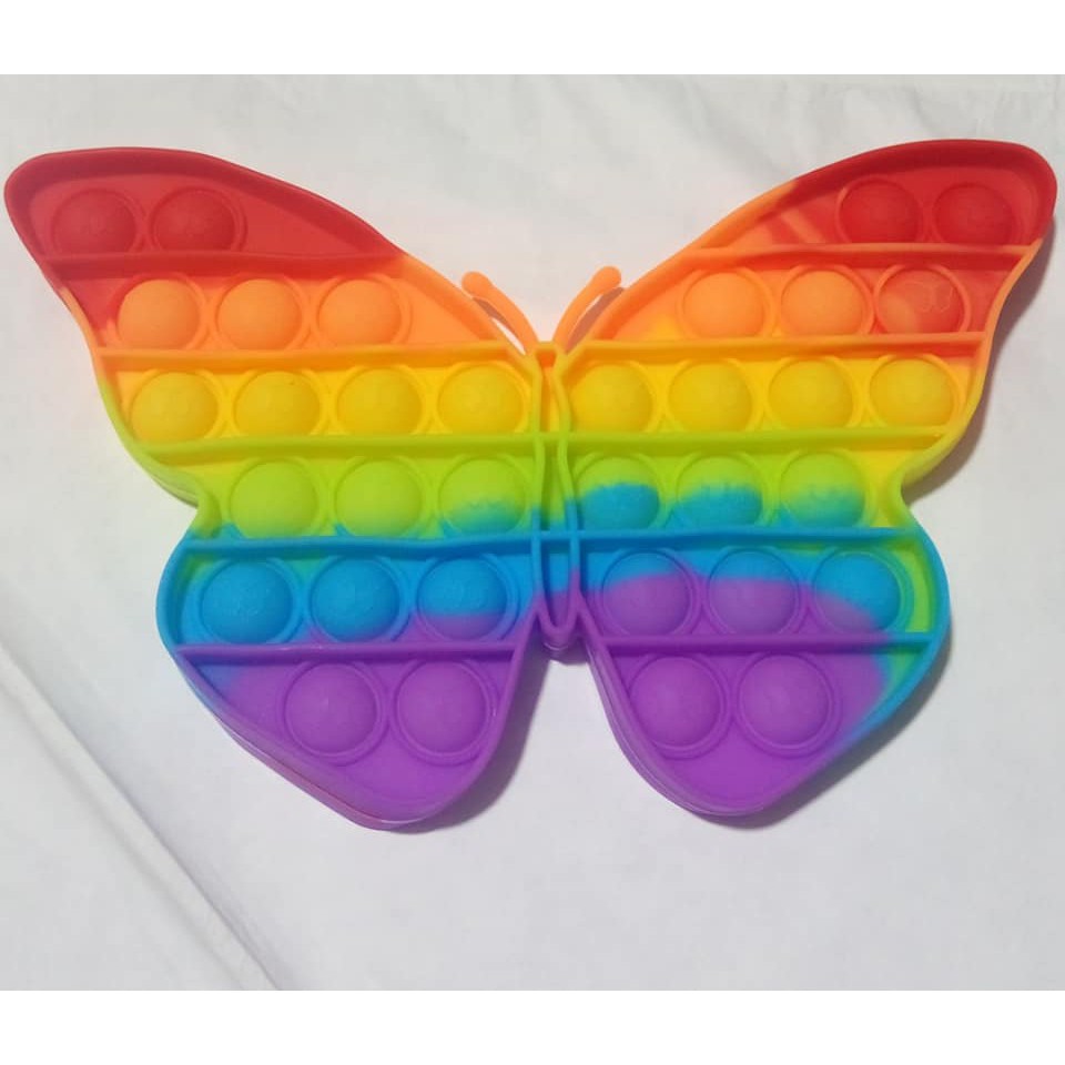 Pop it rainbow dan polos bonus kelereng-baterflay rainbow