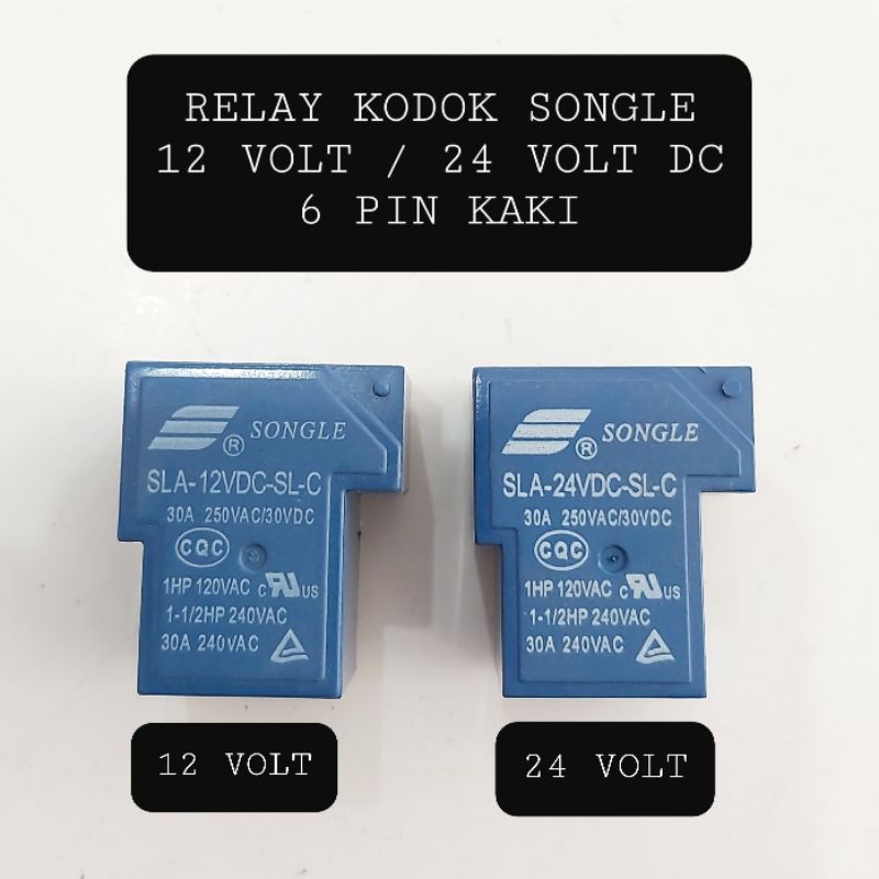 RELAY KODOK SONGLE 12 VOLT 24 VOLT DC 6 PIN RELAY TRAFO LAS TRAVO