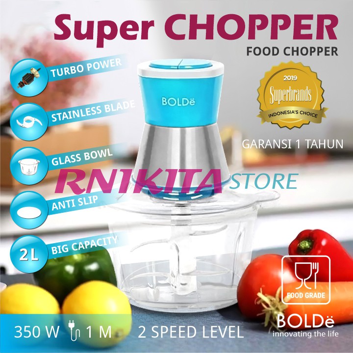 BOLDe SUPER CHOPPER  2 L Gilingan Daging  Food Chopper  
