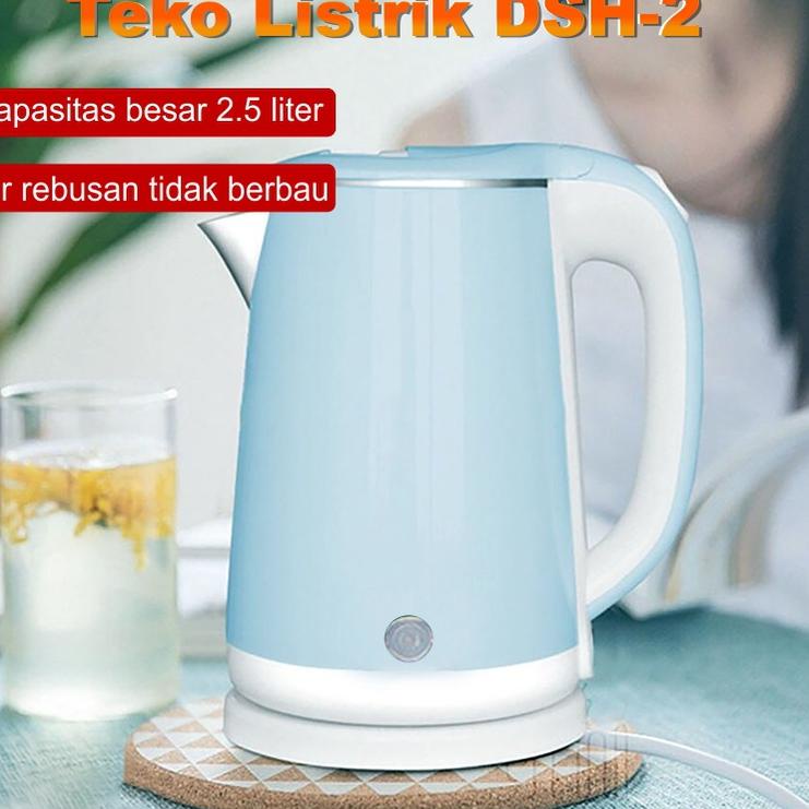 Teko Listrik Pemanas Air Electric Kettle Ketel Besar Otomatis Stainless 2 Liter ketel pemanas air Te