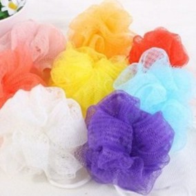 SHOWER PUFF bath sponge mandi spons mandi spon lap bulat pelangi warna warni