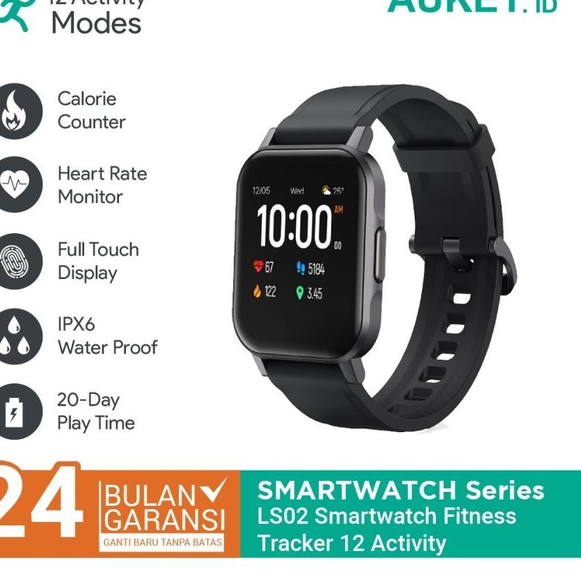 Lebih Murah Aukey Smartwatch LS-02 / LS02 Outdoor Watch Fitness Jogging Tracker