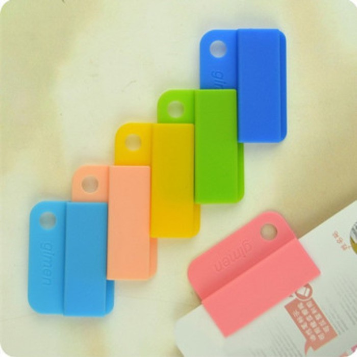 

TBI 6pc Pembatas Penanda Buku Rainbow Easy Clip Paper Folder Memo Bookmark