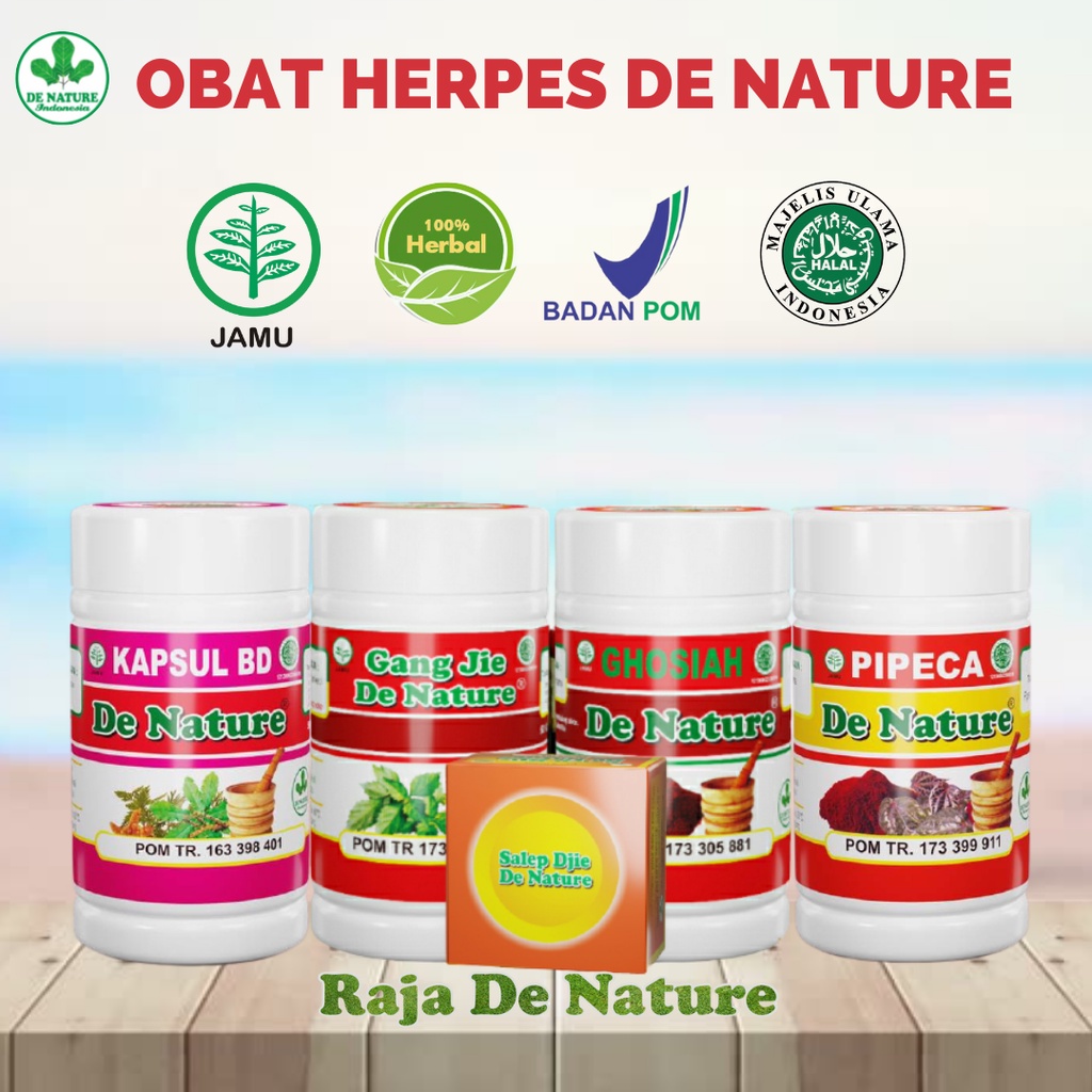 Obat herpes kulit - obat herpes kering - herpes labialis - herpes leher - luka herpes De Nature ORI