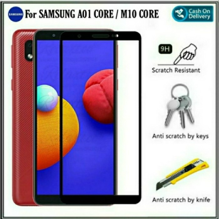 Tempered Glass Samsung A01 Core Full Lem 9D - SC