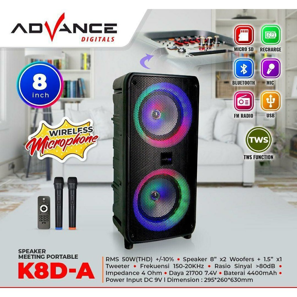 (PENGIRIMAN KHUSUS JNT/JNE/EKSPEDISI) Speaker Portable Advance-Speaker Meeting K8DA