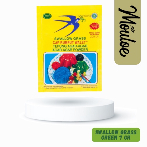 

SWALLOW GRASS AGAR GREEN 7 GRAM| Mouloemart | bubuk agar untuk kue dan snack lainnya