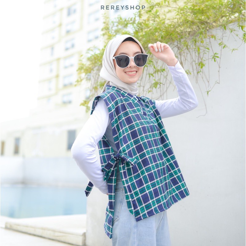 IL - ALICE OUTER TARTAN / MEDINA TARTAN VEST / VEST TARTAN TALI / VEST LILAC / ALICE OUTER TARTAN