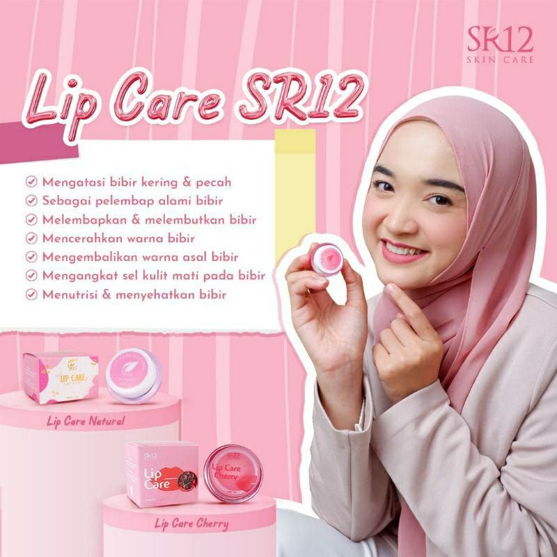 Lip Care Sr12 Natural Cerry Pink Lipcare Sr 12 Original BPOM Lip Balm SR12