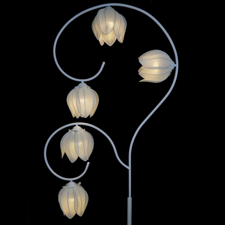 Lampu Standing Lamp Bunga Lily 5 Head Lily Flower Swirl