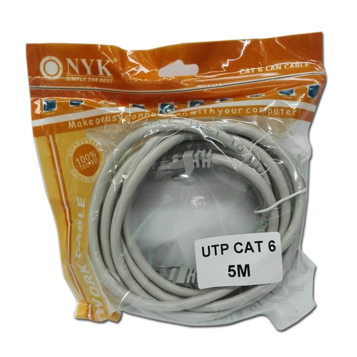 NYK Kabel LAN UTP Cat 6 RJ45 Panjang 5 Meter