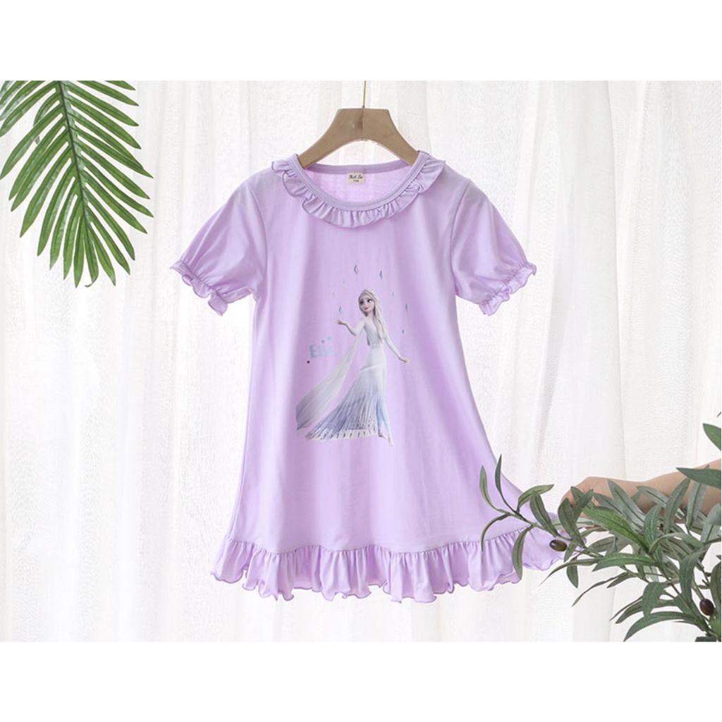 babyfit baju long dress anak perempuan lengan pendek katun cy-908r