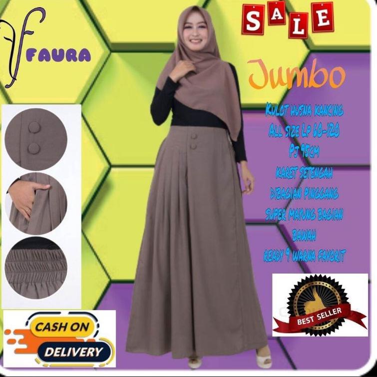 Fauraa fashion/kulot husna/kulot /rok kulot/rok celana/kulot terbaru/kulot wolfis/kulot terbaru/kulo