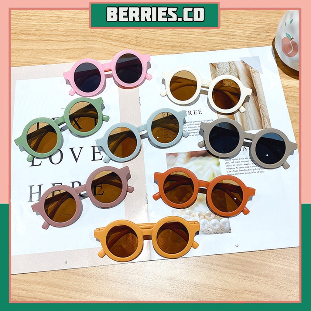 BRI* KC521 Kacamata Anak Fashion Bulat Unisex kacamata hitam Kids Sunglasses New Trend