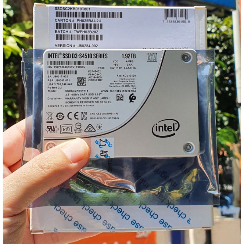 SSD INTEL D3-S4510 1.92TB 3D TLC 2.5in DATACENTER ENTERPRISE SSD SERVER GARANSI RESMI 5TH
