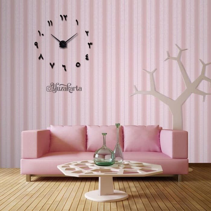 Unik JAM DINDING JUMBO | HIJAIYAH DIY CLOCK ARABIC | RAKSASA ARAB BESAR - Perak Berkualitas