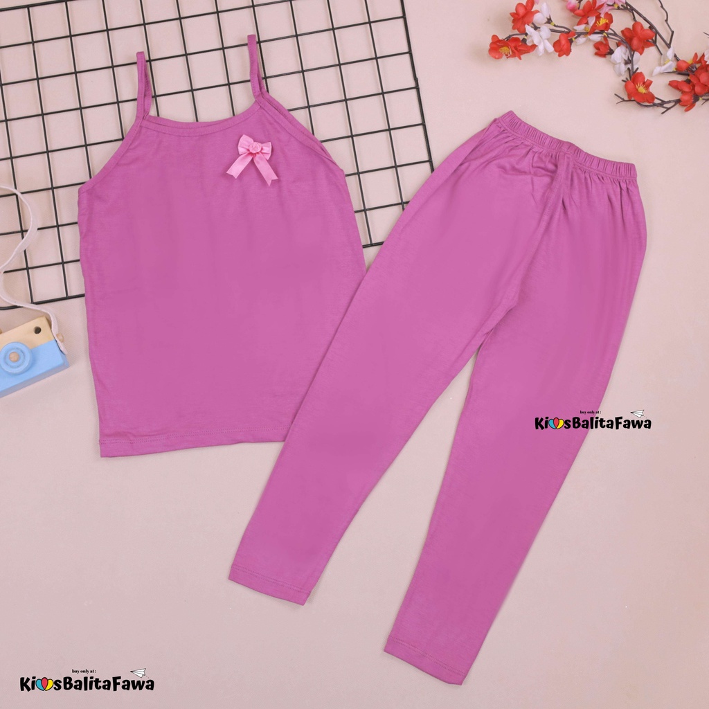 Setelan Violett uk 5-6 Tahun / Baju Anak Perempuan Baby Kaos Tanktop Celana Panjang Legging Polos