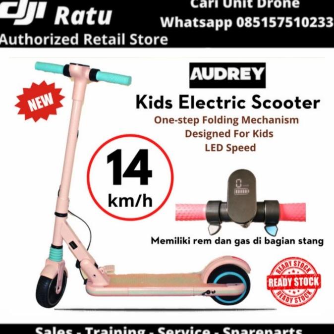 AUDREY KIDS ELECTRIC SCOOTER AD001 6.5INCH / SKUTER LISTRIK ANAK PINK DFSG5E54