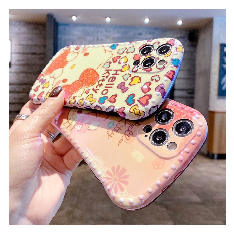 Cute Pastel Hello Kitty Softcase iphone 7+/8+/X/XS/XS MAX/XR/11/11 PRO/11 PRO MAX/12/12 PRO/12 PROCu