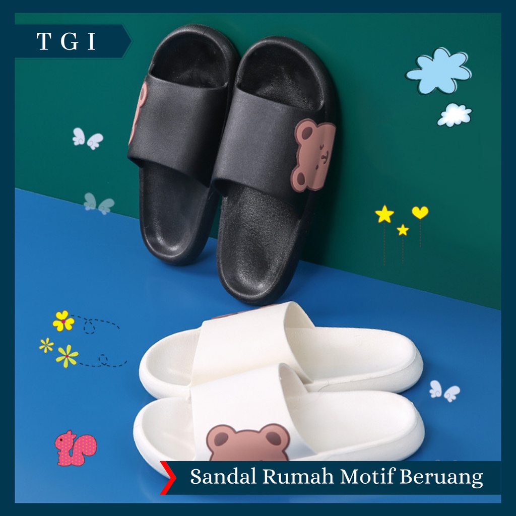 TGI - SANDAL SLIP ON BERUANG | SANDAL SLIP MOTIF BEAR SANDAL RUMAH BAHAN KARET PREMIUM | SANDAL KOREAN STYLE | SANDAL RUMAH LUCU | SANDAL RUMAH ANTI SLIP | SANDAL RUMAH PREMIUM | SANDAL PREMIUM | SANDAL HIGH QUALITY | SANDAL KARET | SANDAL JEPIT