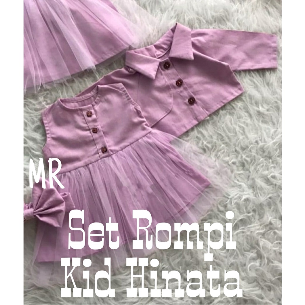 SET ROMPI KID HINATA / SETELAN ANAK TERBARU / BAJU ANAK PEREMPUAN / FASHION ANAK PEREMPUAN / DRESS A
