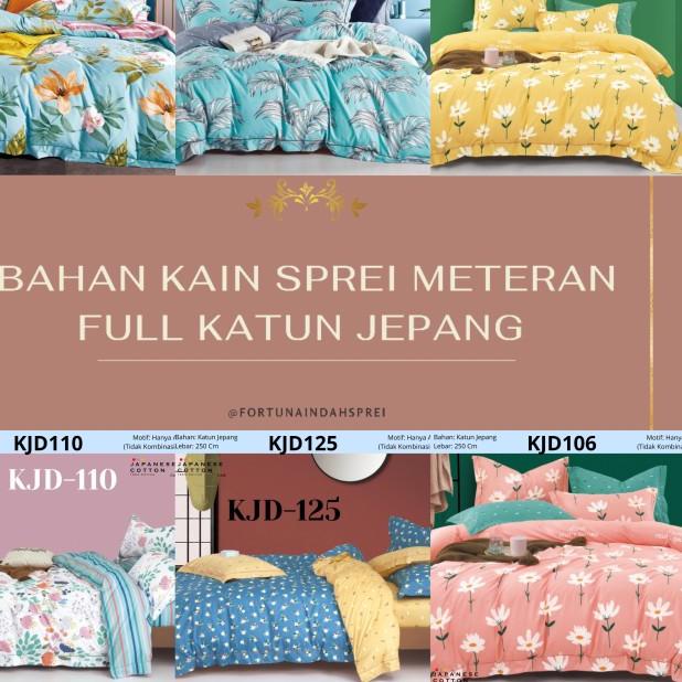 ۩ Bahan Kain Sprei Katun Jepang Import Original Berbagai Motif - 1 M ☛