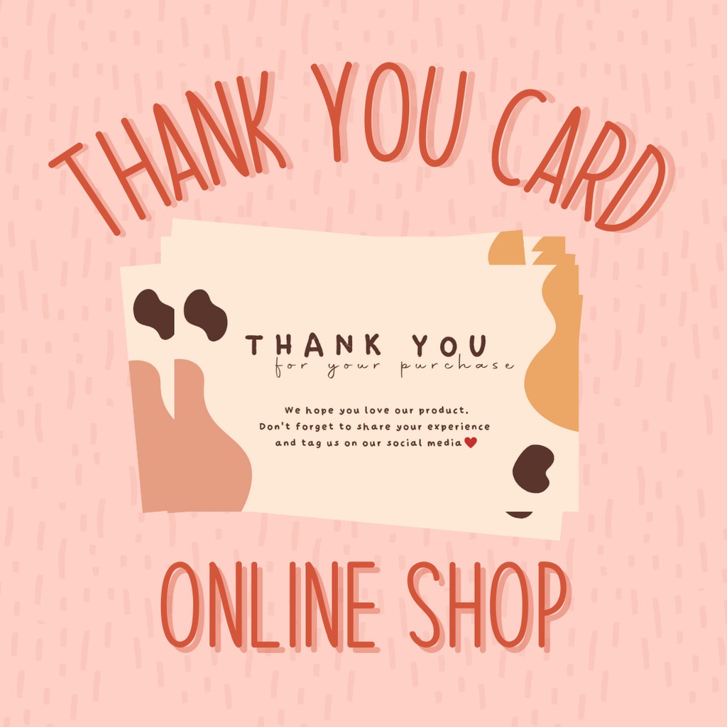 

[Part 5] Cetak Custom Ucapan Thank You Card Olshop Souvenir Murah