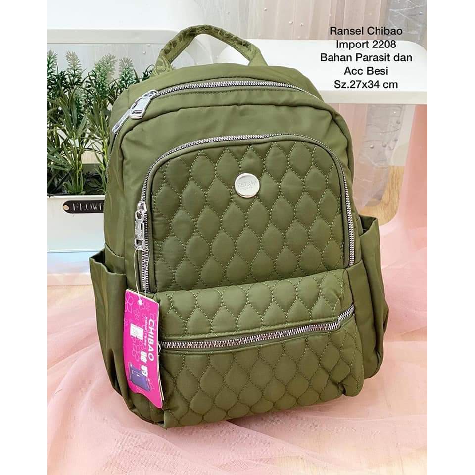 Tas Ransel Wanita Chibao 2208-8 size 35x27x12 cm. TAS RANSEL WANITA TAS CHIBAO RANSEL BEST SELLER.!!