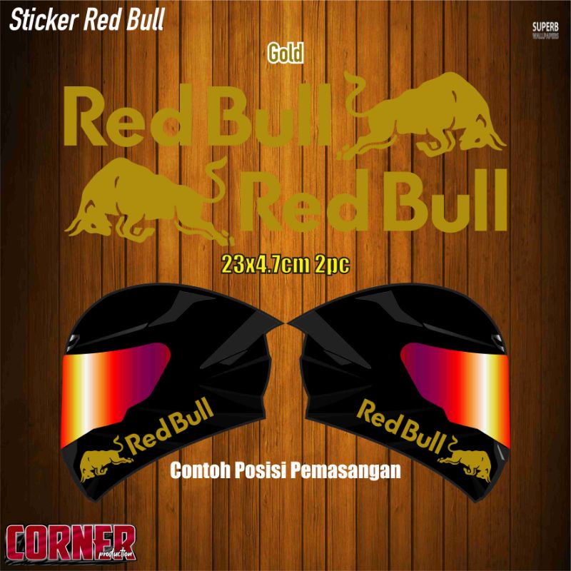cutting sticker - helm kyt tt course - sticker helm - redbull